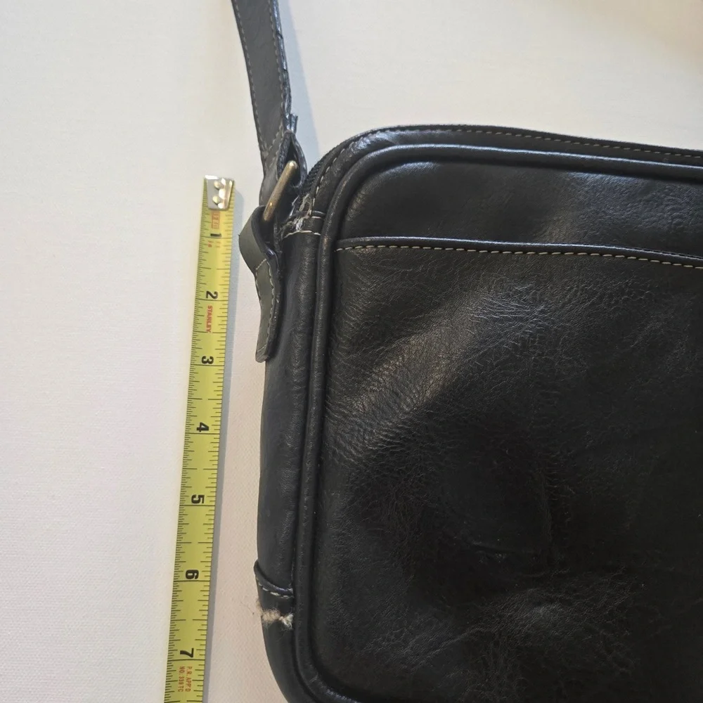 Black Leather Crossbody Bag